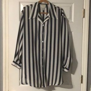 Black and white blouse